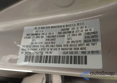 2024 Mazda Cx-30 2.5 S Preferred Package from USA, damaged, VIN 3MVDMBCM9RM647795